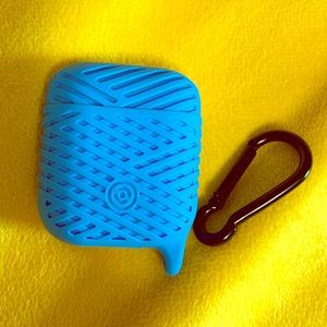 Blue basket weave Airpod Case